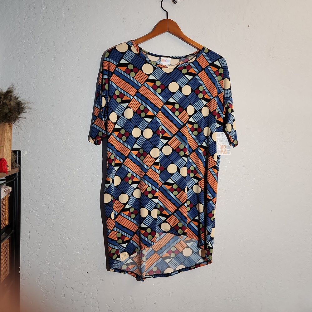 LULAROE XS Irma Oversized Tunic Stretchy Patterned